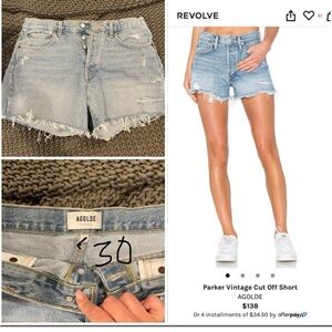 Agolde Parker Vintage Cut Off Short 💙 size 30